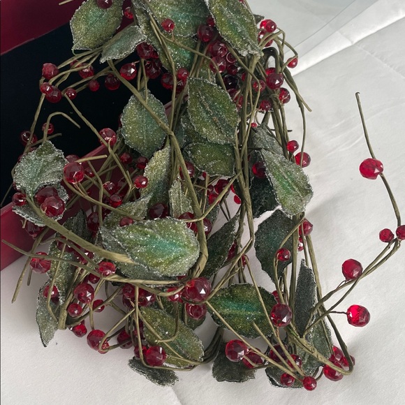 Target 9’ Holiday Garland with Red acrylic berries and green frosted leaves - Picture 3 of 5